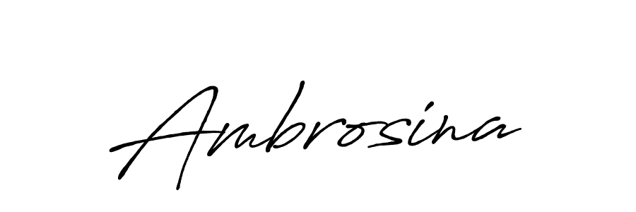 Make a beautiful signature design for name Ambrosina. With this signature (Antro_Vectra_Bolder) style, you can create a handwritten signature for free. Ambrosina signature style 7 images and pictures png