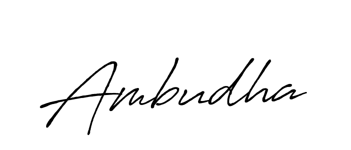 Ambudha stylish signature style. Best Handwritten Sign (Antro_Vectra_Bolder) for my name. Handwritten Signature Collection Ideas for my name Ambudha. Ambudha signature style 7 images and pictures png