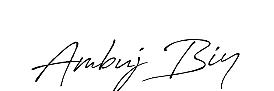 Make a beautiful signature design for name Ambuj Biy. With this signature (Antro_Vectra_Bolder) style, you can create a handwritten signature for free. Ambuj Biy signature style 7 images and pictures png