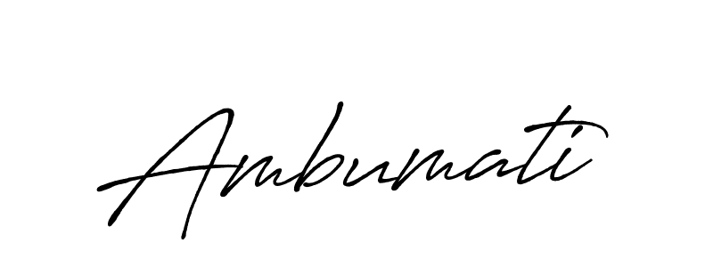 Make a beautiful signature design for name Ambumati. With this signature (Antro_Vectra_Bolder) style, you can create a handwritten signature for free. Ambumati signature style 7 images and pictures png