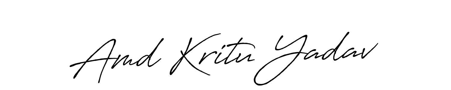 Make a beautiful signature design for name Amd Kritu Yadav. With this signature (Antro_Vectra_Bolder) style, you can create a handwritten signature for free. Amd Kritu Yadav signature style 7 images and pictures png