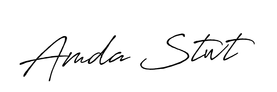 Make a beautiful signature design for name Amda Stwt. With this signature (Antro_Vectra_Bolder) style, you can create a handwritten signature for free. Amda Stwt signature style 7 images and pictures png