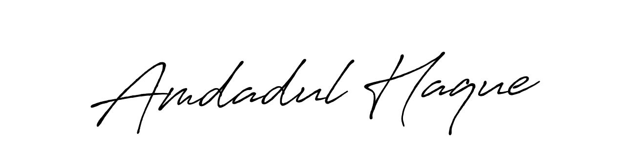 Also we have Amdadul Haque name is the best signature style. Create professional handwritten signature collection using Antro_Vectra_Bolder autograph style. Amdadul Haque signature style 7 images and pictures png