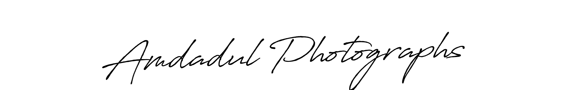 Create a beautiful signature design for name Amdadul Photographs. With this signature (Antro_Vectra_Bolder) fonts, you can make a handwritten signature for free. Amdadul Photographs signature style 7 images and pictures png