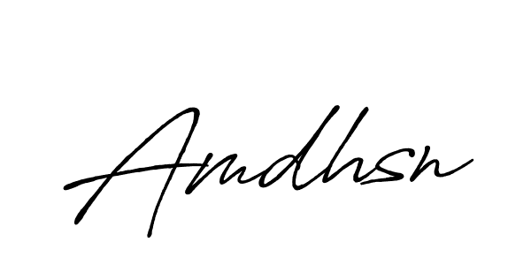 How to make Amdhsn name signature. Use Antro_Vectra_Bolder style for creating short signs online. This is the latest handwritten sign. Amdhsn signature style 7 images and pictures png