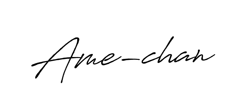 Make a beautiful signature design for name Ame-chan. With this signature (Antro_Vectra_Bolder) style, you can create a handwritten signature for free. Ame-chan signature style 7 images and pictures png