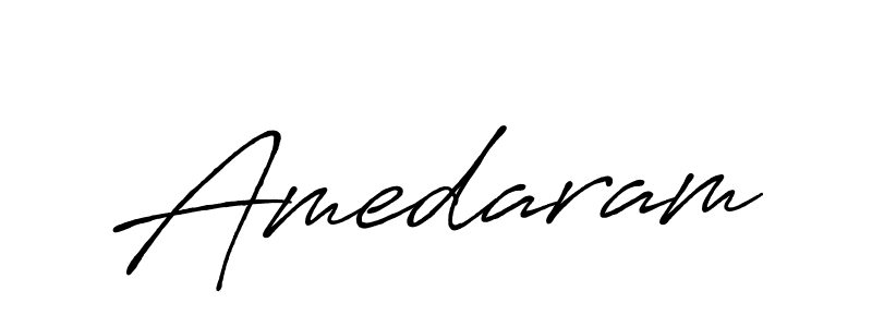 How to make Amedaram name signature. Use Antro_Vectra_Bolder style for creating short signs online. This is the latest handwritten sign. Amedaram signature style 7 images and pictures png