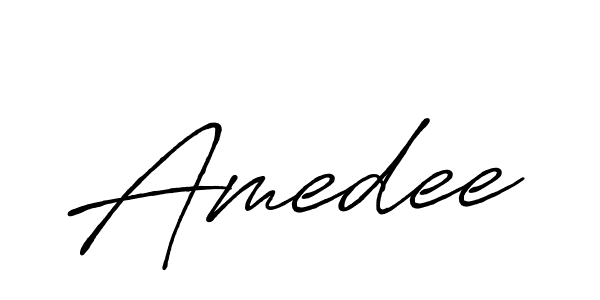 How to make Amedee name signature. Use Antro_Vectra_Bolder style for creating short signs online. This is the latest handwritten sign. Amedee signature style 7 images and pictures png