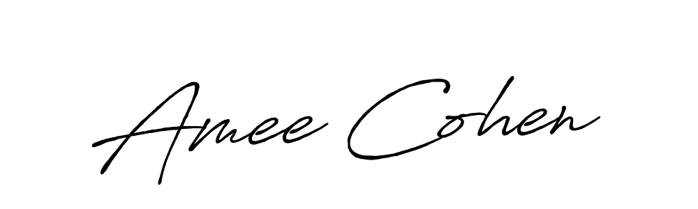 The best way (Antro_Vectra_Bolder) to make a short signature is to pick only two or three words in your name. The name Amee Cohen include a total of six letters. For converting this name. Amee Cohen signature style 7 images and pictures png