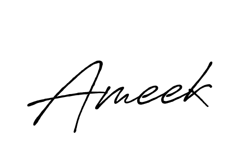 Also we have Ameek name is the best signature style. Create professional handwritten signature collection using Antro_Vectra_Bolder autograph style. Ameek signature style 7 images and pictures png