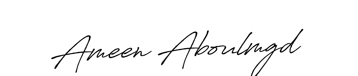 Design your own signature with our free online signature maker. With this signature software, you can create a handwritten (Antro_Vectra_Bolder) signature for name Ameen Aboulmgd. Ameen Aboulmgd signature style 7 images and pictures png