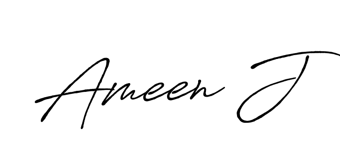 You can use this online signature creator to create a handwritten signature for the name Ameen J. This is the best online autograph maker. Ameen J signature style 7 images and pictures png