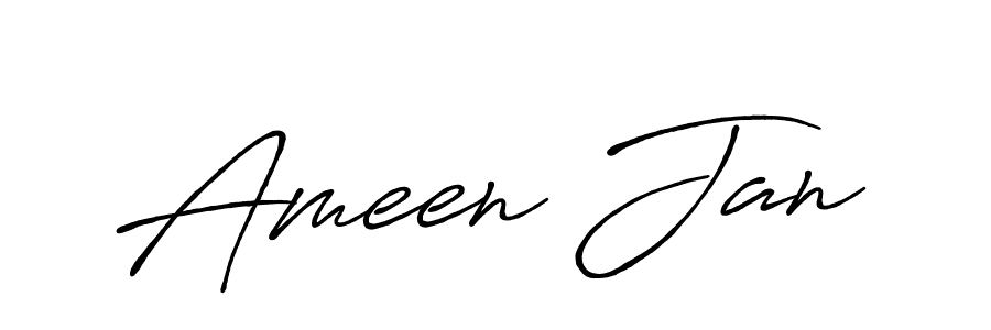 How to make Ameen Jan signature? Antro_Vectra_Bolder is a professional autograph style. Create handwritten signature for Ameen Jan name. Ameen Jan signature style 7 images and pictures png