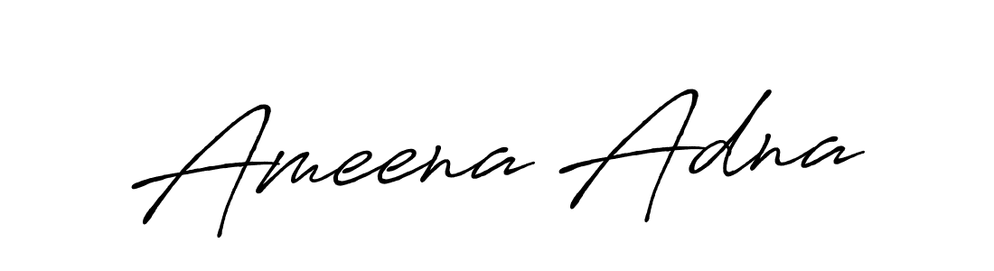 Design your own signature with our free online signature maker. With this signature software, you can create a handwritten (Antro_Vectra_Bolder) signature for name Ameena Adna. Ameena Adna signature style 7 images and pictures png