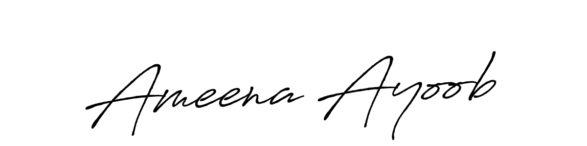 if you are searching for the best signature style for your name Ameena Ayoob. so please give up your signature search. here we have designed multiple signature styles  using Antro_Vectra_Bolder. Ameena Ayoob signature style 7 images and pictures png