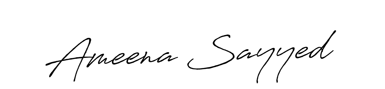 Antro_Vectra_Bolder is a professional signature style that is perfect for those who want to add a touch of class to their signature. It is also a great choice for those who want to make their signature more unique. Get Ameena Sayyed name to fancy signature for free. Ameena Sayyed signature style 7 images and pictures png