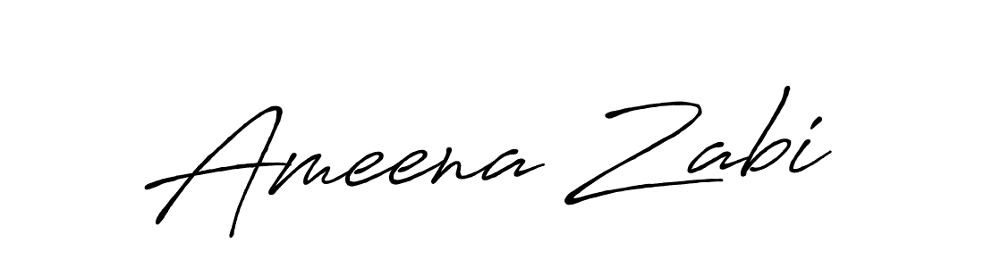 Also You can easily find your signature by using the search form. We will create Ameena Zabi name handwritten signature images for you free of cost using Antro_Vectra_Bolder sign style. Ameena Zabi signature style 7 images and pictures png