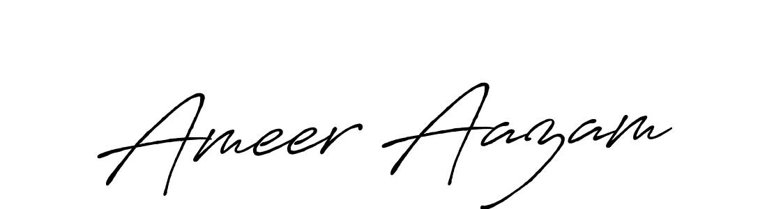Also You can easily find your signature by using the search form. We will create Ameer Aazam name handwritten signature images for you free of cost using Antro_Vectra_Bolder sign style. Ameer Aazam signature style 7 images and pictures png