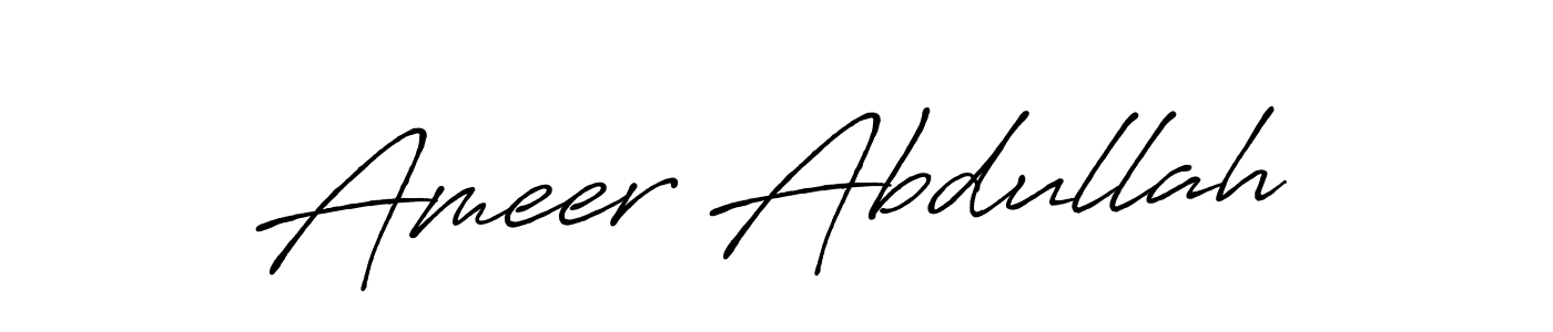 Ameer Abdullah stylish signature style. Best Handwritten Sign (Antro_Vectra_Bolder) for my name. Handwritten Signature Collection Ideas for my name Ameer Abdullah. Ameer Abdullah signature style 7 images and pictures png