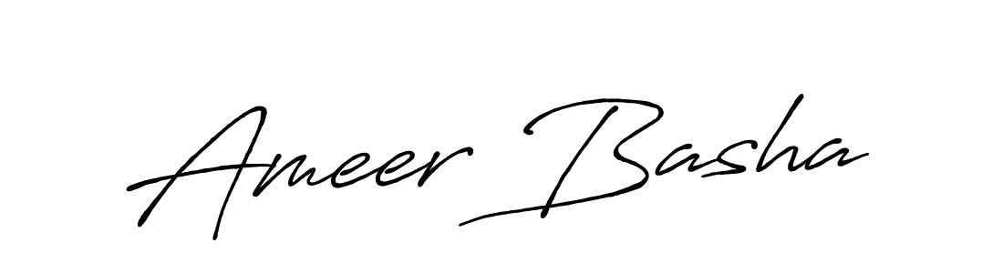 It looks lik you need a new signature style for name Ameer Basha. Design unique handwritten (Antro_Vectra_Bolder) signature with our free signature maker in just a few clicks. Ameer Basha signature style 7 images and pictures png