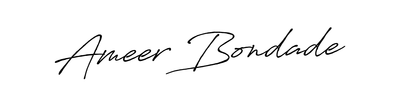 How to Draw Ameer Bondade signature style? Antro_Vectra_Bolder is a latest design signature styles for name Ameer Bondade. Ameer Bondade signature style 7 images and pictures png