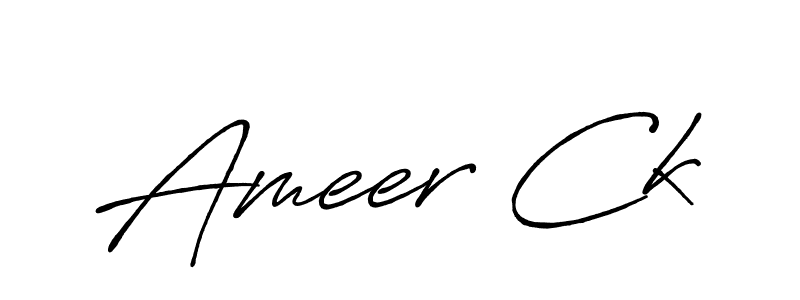 It looks lik you need a new signature style for name Ameer Ck. Design unique handwritten (Antro_Vectra_Bolder) signature with our free signature maker in just a few clicks. Ameer Ck signature style 7 images and pictures png