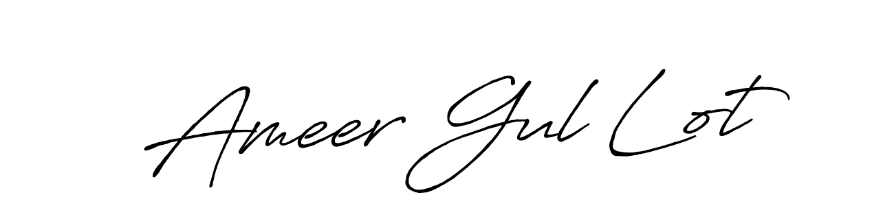 Antro_Vectra_Bolder is a professional signature style that is perfect for those who want to add a touch of class to their signature. It is also a great choice for those who want to make their signature more unique. Get Ameer Gul Lot name to fancy signature for free. Ameer Gul Lot signature style 7 images and pictures png