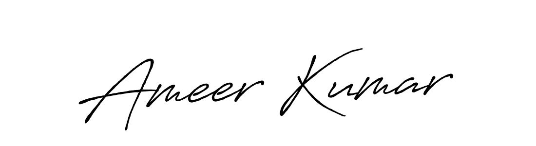 Create a beautiful signature design for name Ameer Kumar. With this signature (Antro_Vectra_Bolder) fonts, you can make a handwritten signature for free. Ameer Kumar signature style 7 images and pictures png