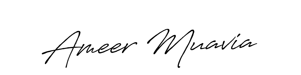 The best way (Antro_Vectra_Bolder) to make a short signature is to pick only two or three words in your name. The name Ameer Muavia include a total of six letters. For converting this name. Ameer Muavia signature style 7 images and pictures png