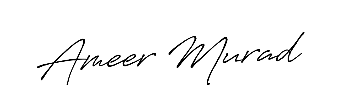How to make Ameer Murad name signature. Use Antro_Vectra_Bolder style for creating short signs online. This is the latest handwritten sign. Ameer Murad signature style 7 images and pictures png