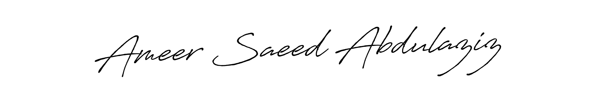 How to Draw Ameer Saeed Abdulaziz signature style? Antro_Vectra_Bolder is a latest design signature styles for name Ameer Saeed Abdulaziz. Ameer Saeed Abdulaziz signature style 7 images and pictures png