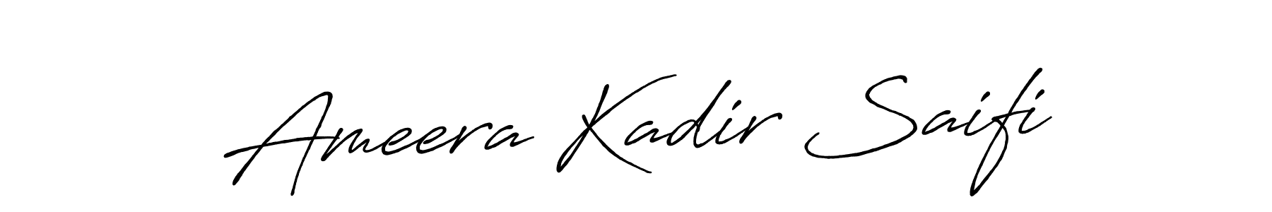 Similarly Antro_Vectra_Bolder is the best handwritten signature design. Signature creator online .You can use it as an online autograph creator for name Ameera Kadir Saifi. Ameera Kadir Saifi signature style 7 images and pictures png