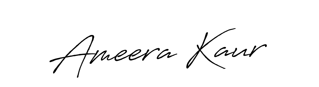 Create a beautiful signature design for name Ameera Kaur. With this signature (Antro_Vectra_Bolder) fonts, you can make a handwritten signature for free. Ameera Kaur signature style 7 images and pictures png