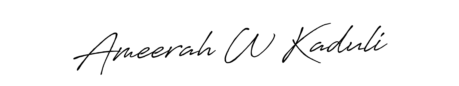 This is the best signature style for the Ameerah W Kaduli name. Also you like these signature font (Antro_Vectra_Bolder). Mix name signature. Ameerah W Kaduli signature style 7 images and pictures png