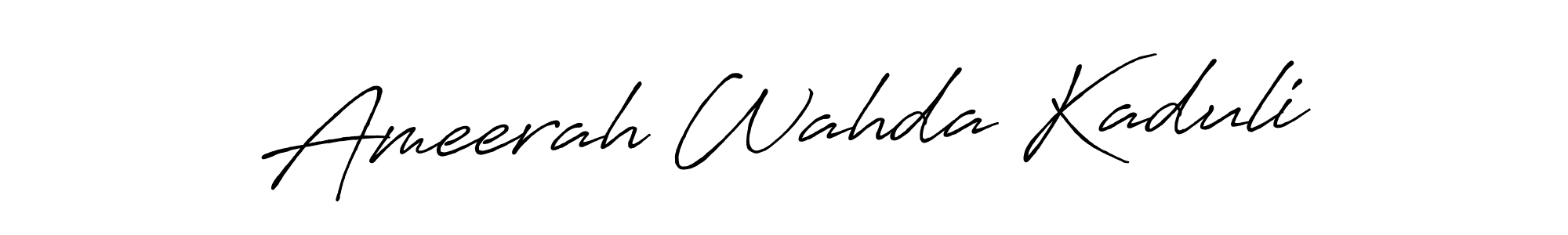 Also we have Ameerah Wahda Kaduli name is the best signature style. Create professional handwritten signature collection using Antro_Vectra_Bolder autograph style. Ameerah Wahda Kaduli signature style 7 images and pictures png