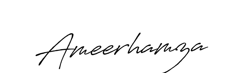 Make a beautiful signature design for name Ameerhamza. With this signature (Antro_Vectra_Bolder) style, you can create a handwritten signature for free. Ameerhamza signature style 7 images and pictures png