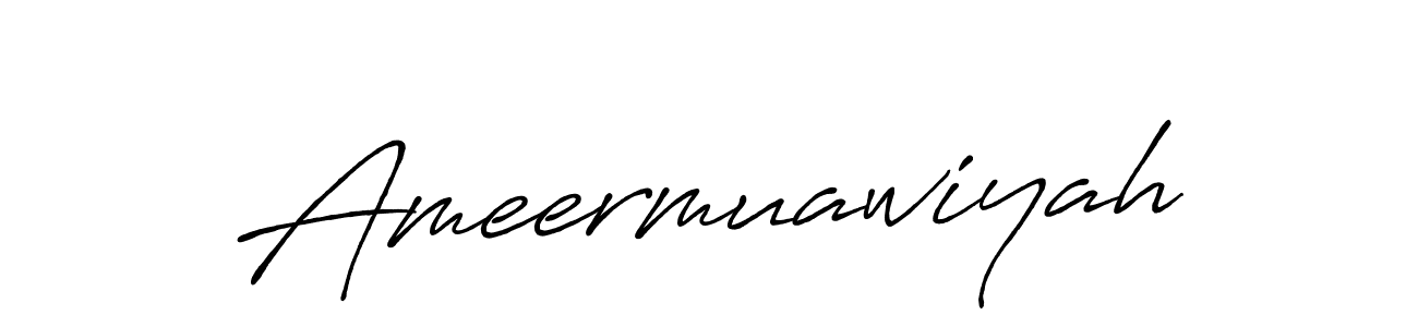 Ameermuawiyah stylish signature style. Best Handwritten Sign (Antro_Vectra_Bolder) for my name. Handwritten Signature Collection Ideas for my name Ameermuawiyah. Ameermuawiyah signature style 7 images and pictures png