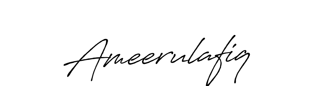 Design your own signature with our free online signature maker. With this signature software, you can create a handwritten (Antro_Vectra_Bolder) signature for name Ameerulafiq. Ameerulafiq signature style 7 images and pictures png