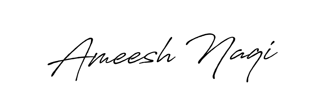 You should practise on your own different ways (Antro_Vectra_Bolder) to write your name (Ameesh Naqi) in signature. don't let someone else do it for you. Ameesh Naqi signature style 7 images and pictures png