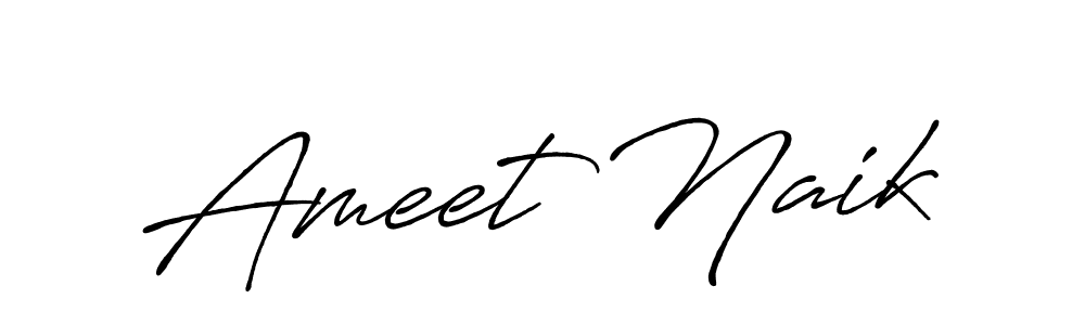 Also You can easily find your signature by using the search form. We will create Ameet Naik name handwritten signature images for you free of cost using Antro_Vectra_Bolder sign style. Ameet Naik signature style 7 images and pictures png