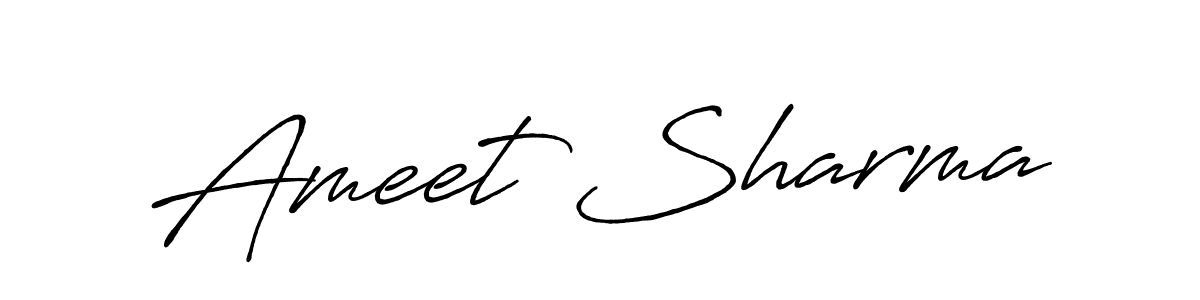 Also You can easily find your signature by using the search form. We will create Ameet Sharma name handwritten signature images for you free of cost using Antro_Vectra_Bolder sign style. Ameet Sharma signature style 7 images and pictures png