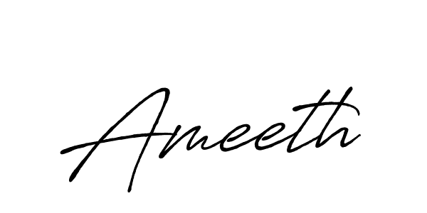 How to make Ameeth name signature. Use Antro_Vectra_Bolder style for creating short signs online. This is the latest handwritten sign. Ameeth signature style 7 images and pictures png