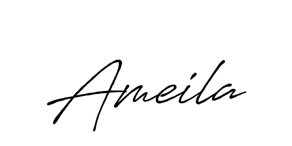 Ameila stylish signature style. Best Handwritten Sign (Antro_Vectra_Bolder) for my name. Handwritten Signature Collection Ideas for my name Ameila. Ameila signature style 7 images and pictures png