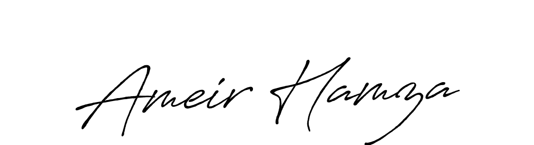 It looks lik you need a new signature style for name Ameir Hamza. Design unique handwritten (Antro_Vectra_Bolder) signature with our free signature maker in just a few clicks. Ameir Hamza signature style 7 images and pictures png