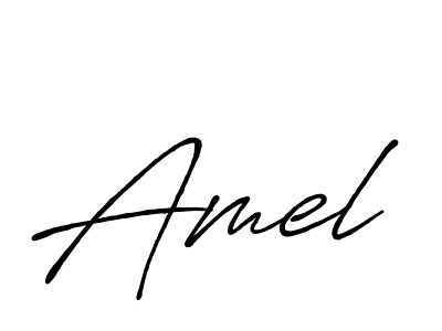 How to make Amel name signature. Use Antro_Vectra_Bolder style for creating short signs online. This is the latest handwritten sign. Amel signature style 7 images and pictures png