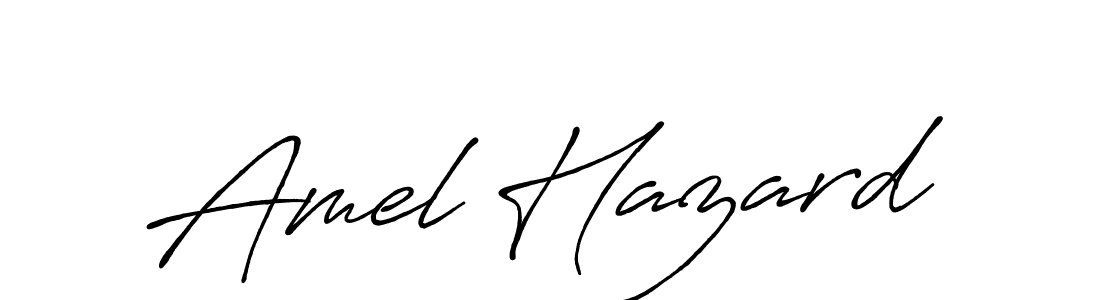 Make a beautiful signature design for name Amel Hazard. Use this online signature maker to create a handwritten signature for free. Amel Hazard signature style 7 images and pictures png