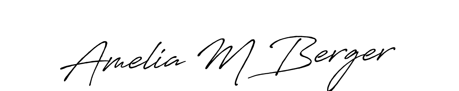 How to Draw Amelia M Berger signature style? Antro_Vectra_Bolder is a latest design signature styles for name Amelia M Berger. Amelia M Berger signature style 7 images and pictures png