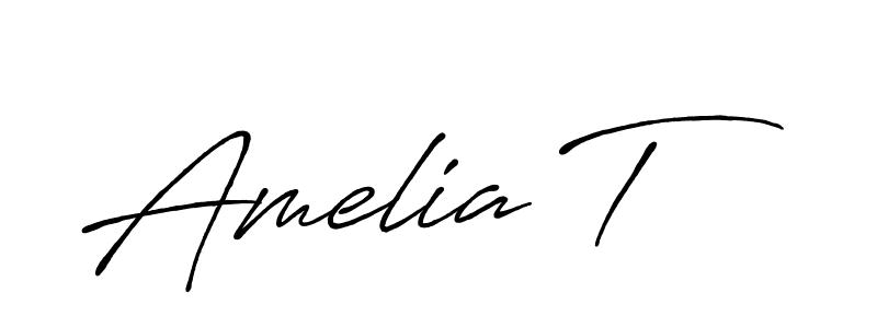 Make a beautiful signature design for name Amelia T. Use this online signature maker to create a handwritten signature for free. Amelia T signature style 7 images and pictures png