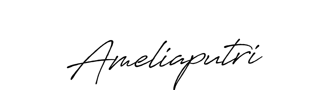 Ameliaputri stylish signature style. Best Handwritten Sign (Antro_Vectra_Bolder) for my name. Handwritten Signature Collection Ideas for my name Ameliaputri. Ameliaputri signature style 7 images and pictures png