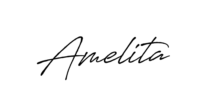 Amelita stylish signature style. Best Handwritten Sign (Antro_Vectra_Bolder) for my name. Handwritten Signature Collection Ideas for my name Amelita. Amelita signature style 7 images and pictures png